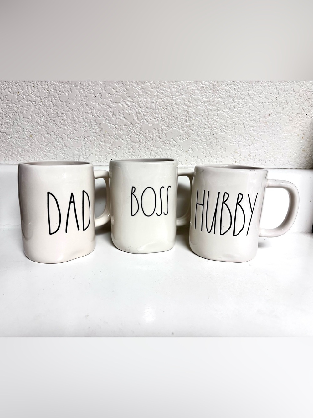 New-Rae Dunn Dad Boss Hubby Mugs Set of 3